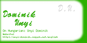 dominik unyi business card